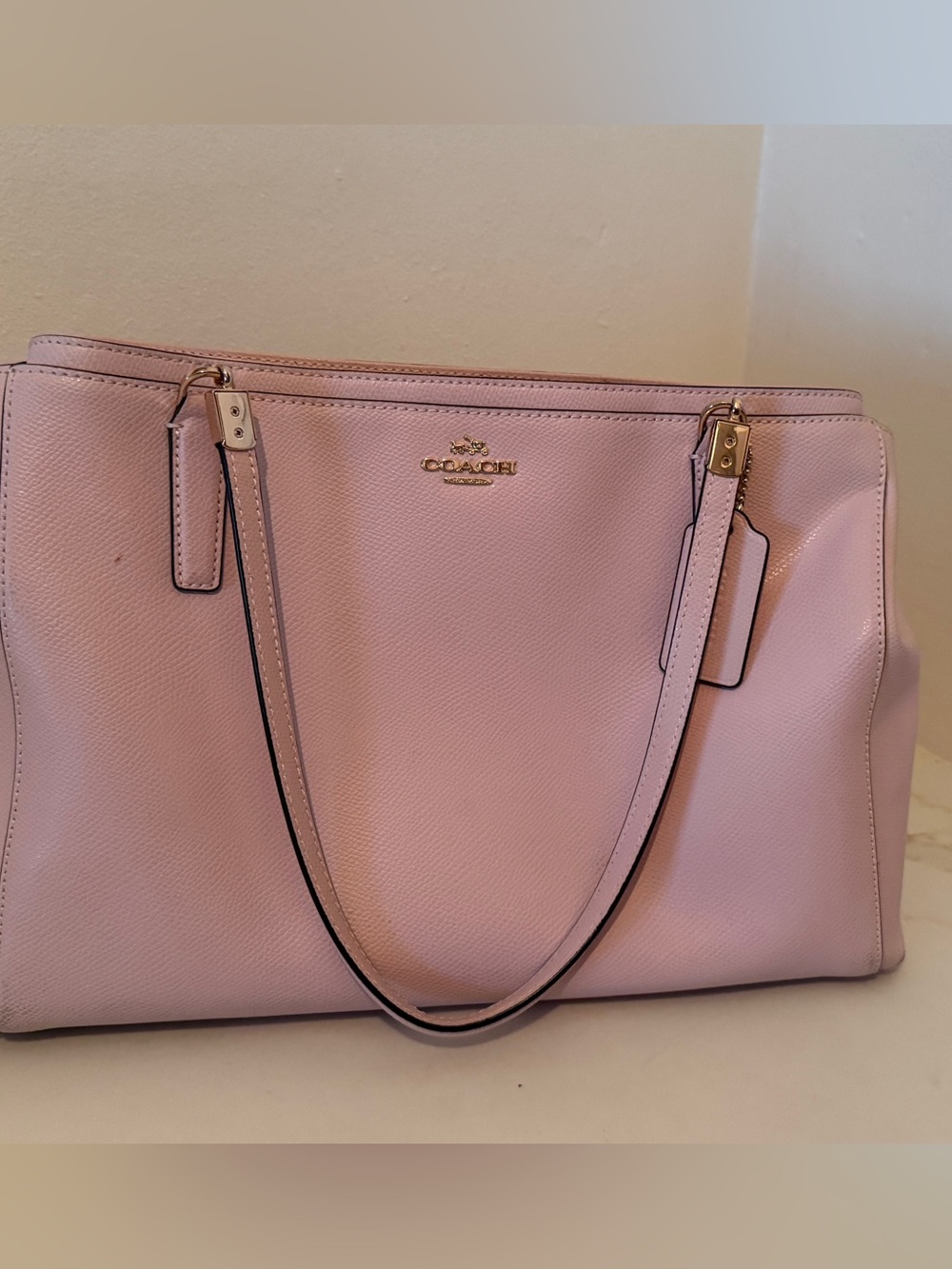 Coach Pink Leather Tote Bag - Coach